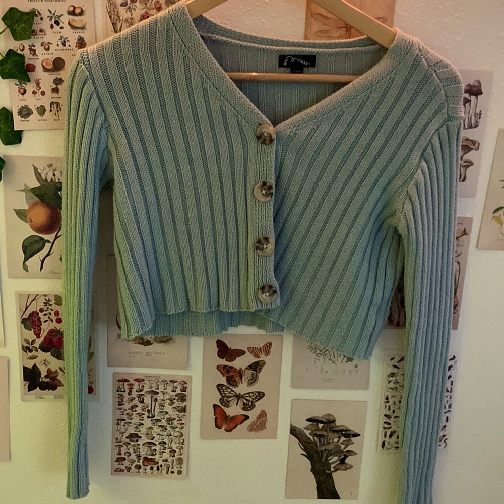 Art Class baby blue cardigan